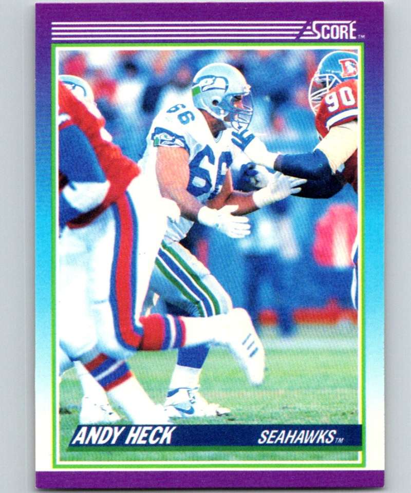 1990 Score Andy Heck #160 NM Seahawks