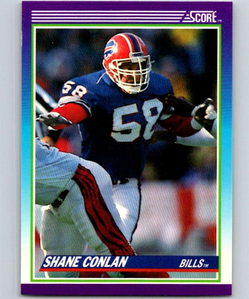 1990 Score Football #174 Shane Conlan Buffalo Bills  Official NFL Trading Card (from Factory Set Break)