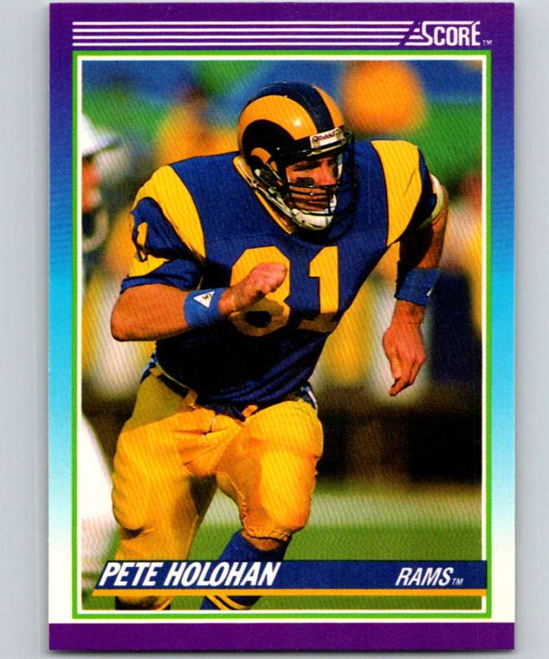 1990 Score Football #179 Pete Holohan Los Angeles Rams  Official NFL Trading Card (from Factory Set Break)