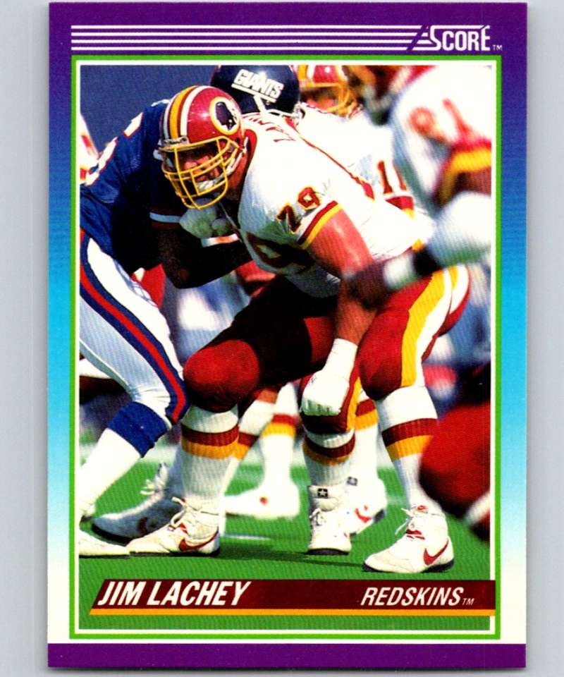 1990 Score Football #202 Jim Lachey Washington Redskins  Official NFL Trading Card (from Factory Set Break)
