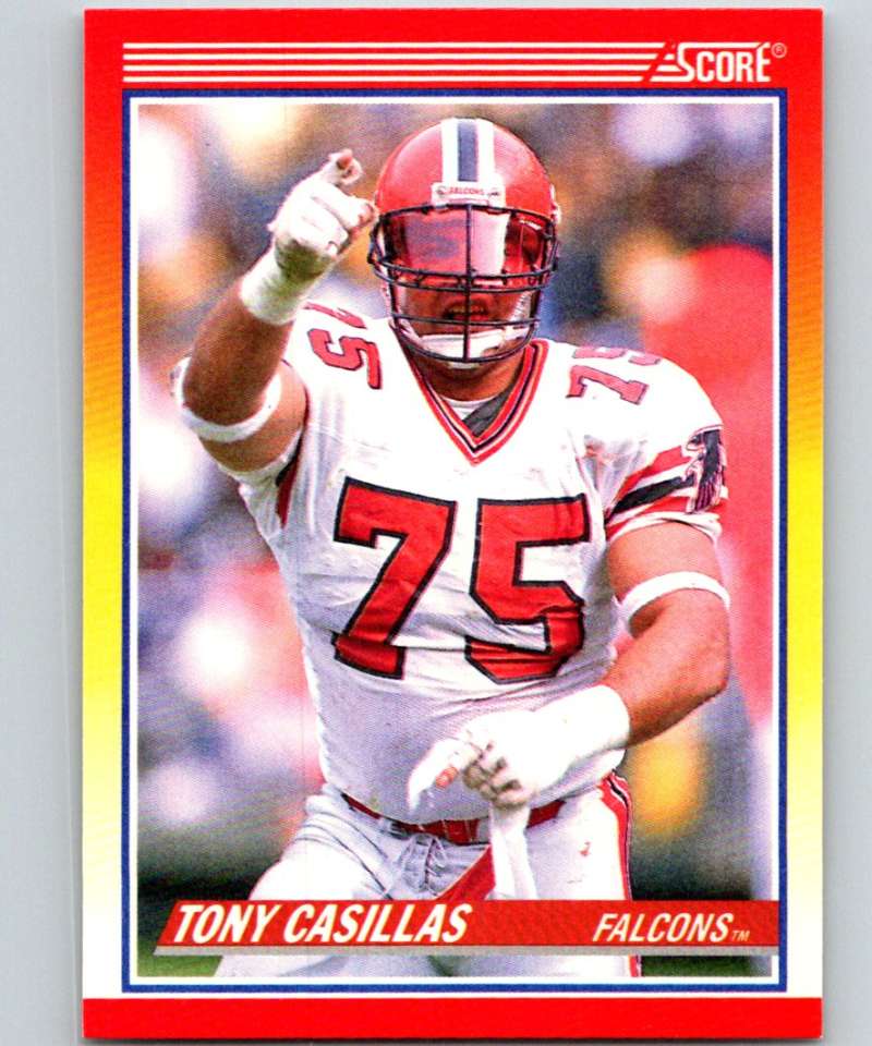 1990 Score Football #658 Tony Casillas Atlanta Falcons  Official NFL Trading Card (from Factory Set Break)