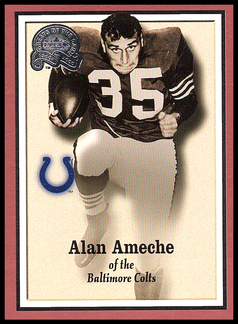 2000 Fleer Greats of the Game #86 Alan Ameche NM Near Mint
