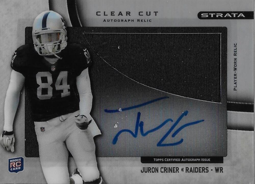 2012 Topps Strata Clear Cut Rookie Relic Autographs