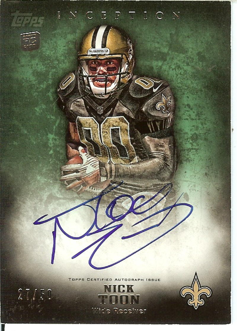 2012 Topps Inception Green Rookie Autographs