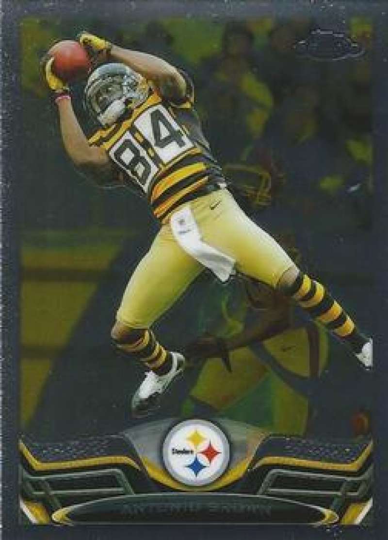 2013 Topps Chrome Football #122 Antonio Brown Pittsburgh Steelers Official NFL Premium Trading Card From The Topps Compa