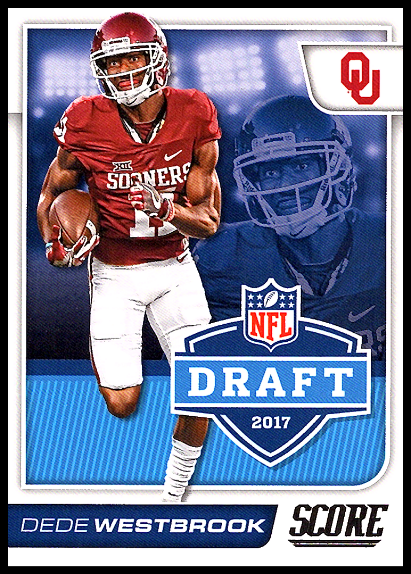 2017 Score NFL Draft #7 Dede Westbrook Oklahoma Sooners Rookie RC Football Trading Card made by Panini