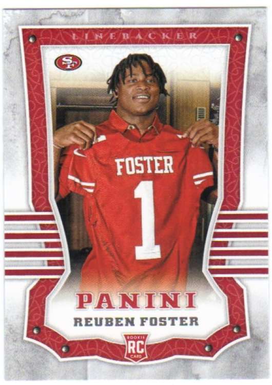 2017 Panini Football #130 Reuben Foster RC Rookie San Francisco 49ers
