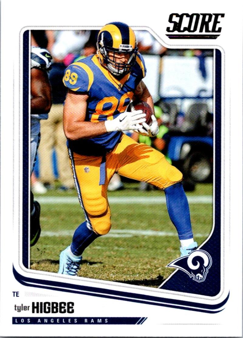 2018 Score #174 Tyler Higbee Los Angeles Rams Football Card