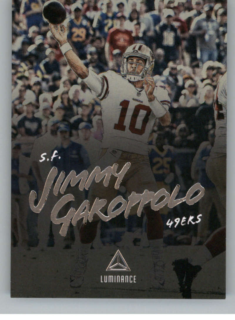2018 Panini Luminance #1 Jimmy Garoppolo San Francisco 49ers NFL Football Trading Card