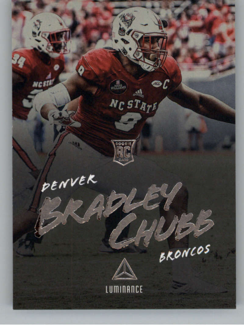 2018 Panini Luminance #110 Bradley Chubb Denver Broncos Rookie RC NFL Football Trading Card