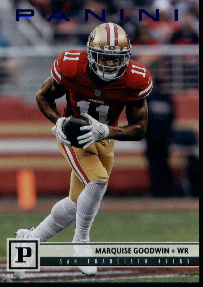 2018 Panini NFL Knight Blue #256 Marquise Goodwin San Francisco 49ers Blaster Exclusive Parallel Football Card