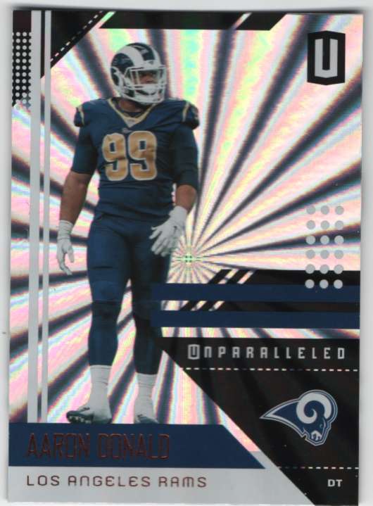 2018 Unparalleled Football Shine #104 Aaron Donald Los Angeles Rams NFL Trading Card made by Panini