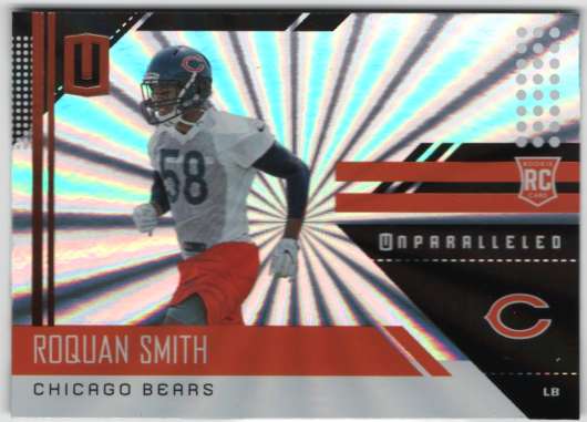 2018 Unparalleled Football Shine #238 Roquan Smith Chicago Bears Rookie RC Rookie NFL Trading Card made by Panini