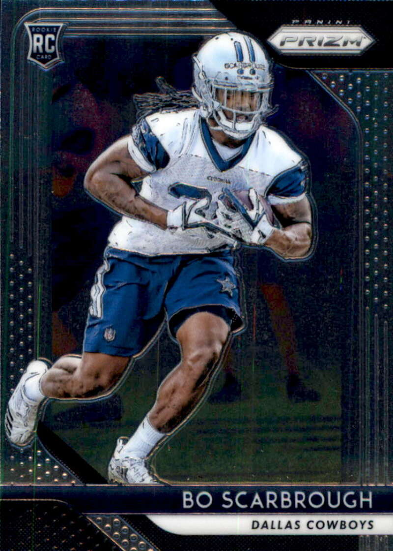 2018 Panini Prizm Football #289 Bo Scarbrough Rookie RC Rookie Dallas Cowboys  Official NFL Trading Card