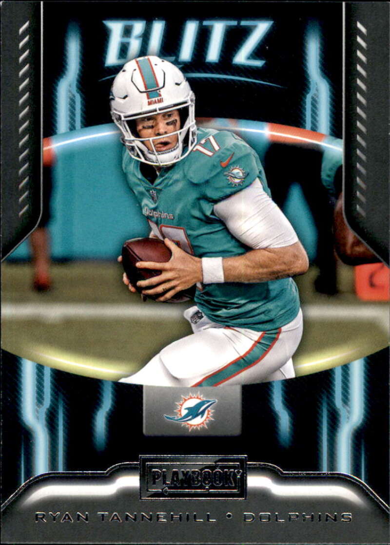 2018 Playbook BLITZ Football #16 Ryan Tannehill Miami Dolphins  Official NFL Retail Insert Card made by Panini