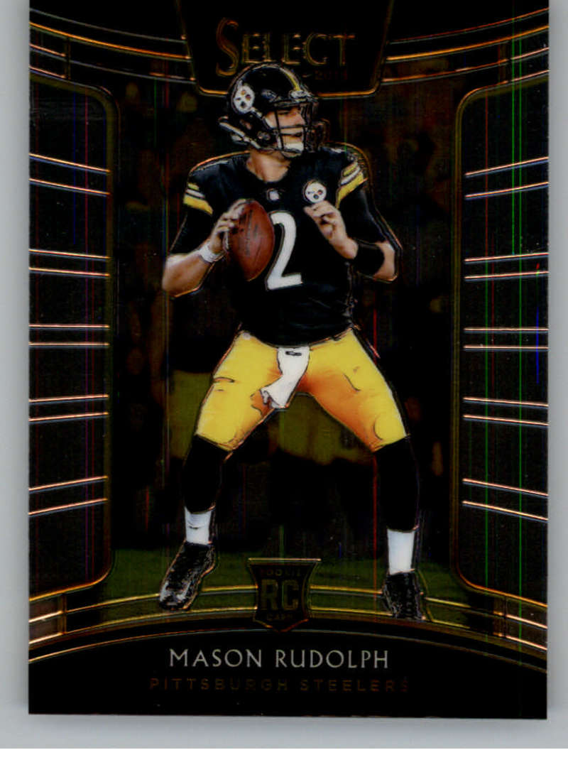 2018 Panini Select #12 Mason Rudolph RC Rookie NFL Football Trading Card Pittsburgh Steelers