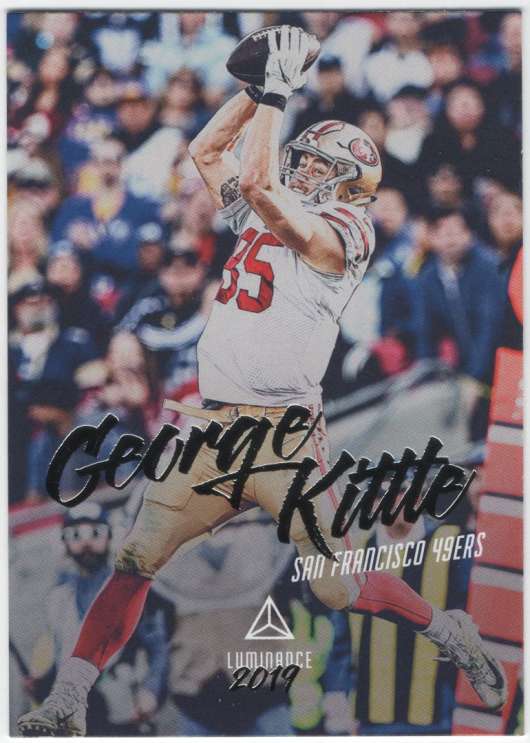 2019 Luminance Football #96 George Kittle San Francisco 49ers Official NFL Trading Card From Panini America