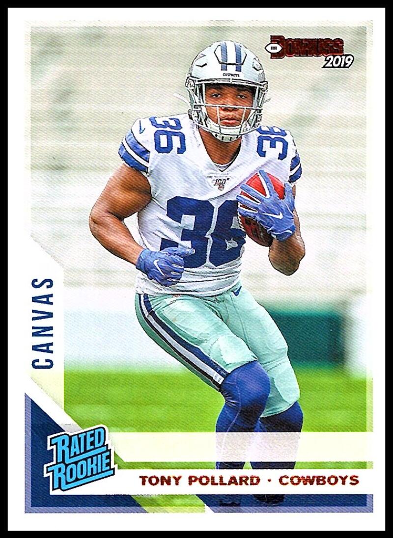 2019 Donruss Football Canvas #337 Tony Pollard Dallas Cowboys Rated Rookie Official NFL RC Rookie Card by Panini