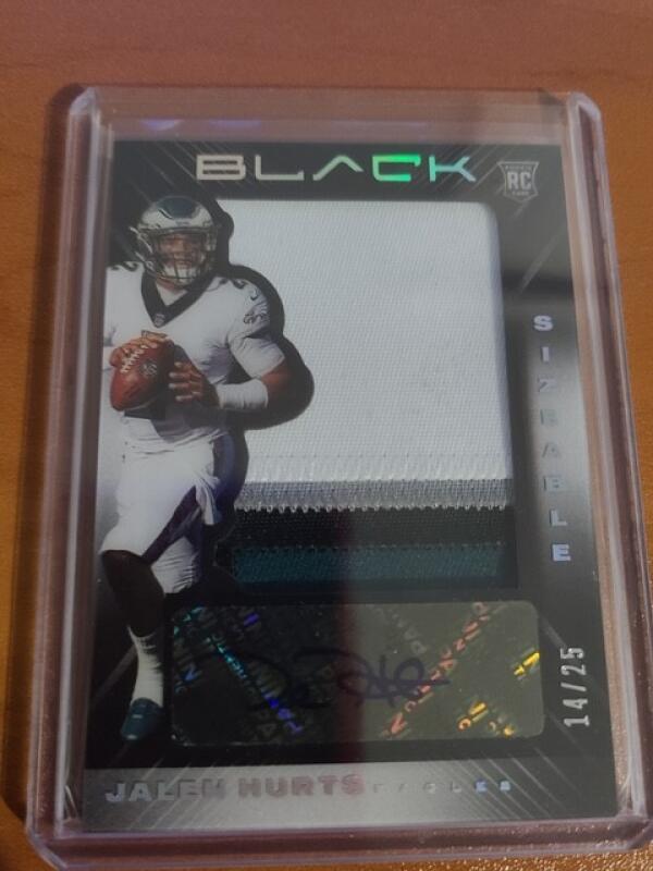 2020 Panini Black Sizeable Signatures Rookie Jersey Silver