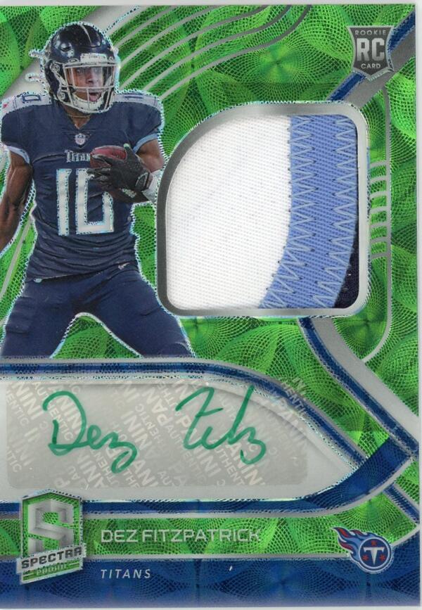 2021 Panini Spectra Rookie Patch Autographs Neon Green