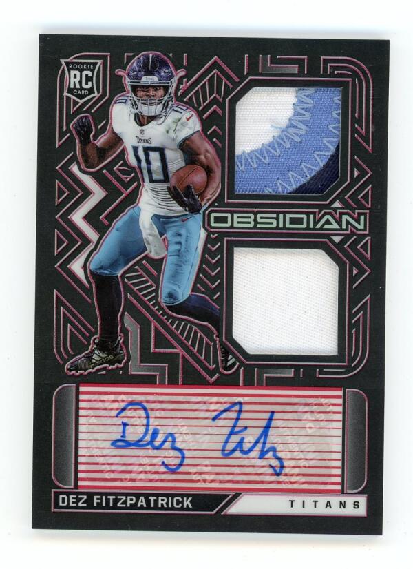 2021 Panini Obsidian Jersey Autographs Electric Etch Red