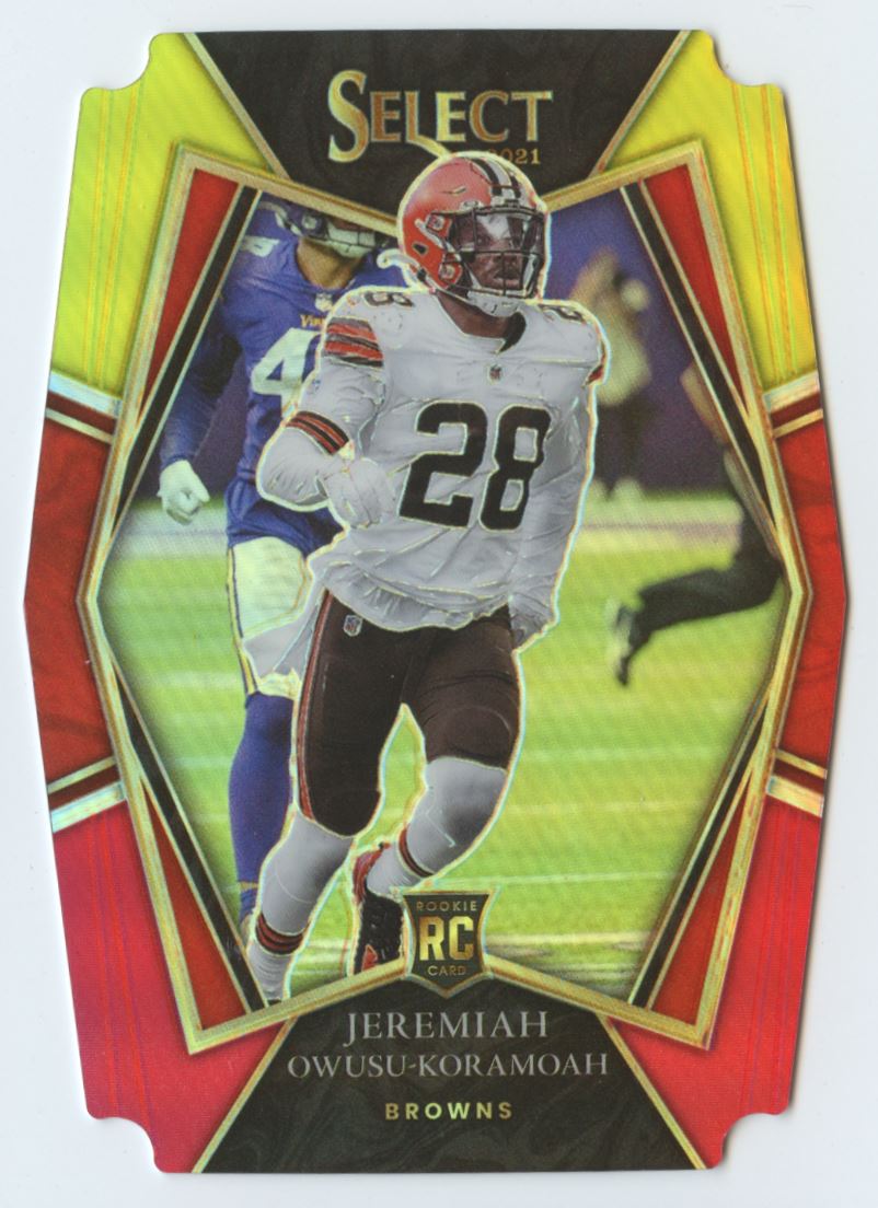 2021 Panini Select Red and Yellow Prizm Die-Cut