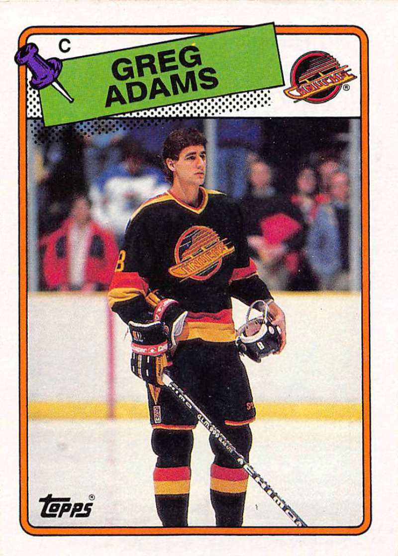 1988-89 Topps Greg Adams #162 NM Near Mint Canucks