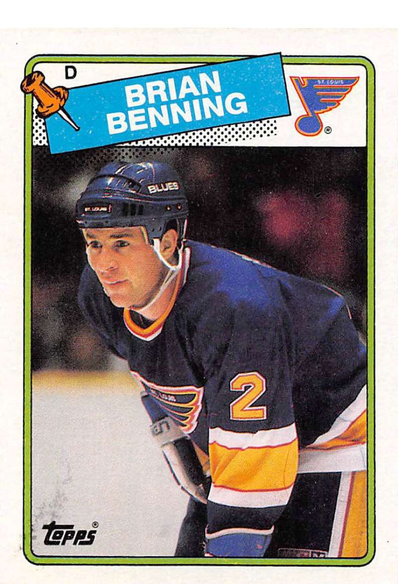 1988-89 Topps Brian Benning #174 NM Near Mint Blues