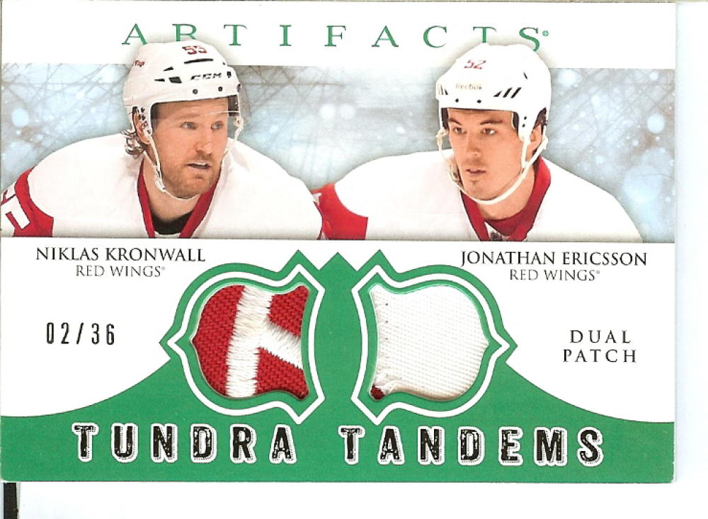 2012-13 Upper Deck Artifacts Tundra Tandems Patches Emerald