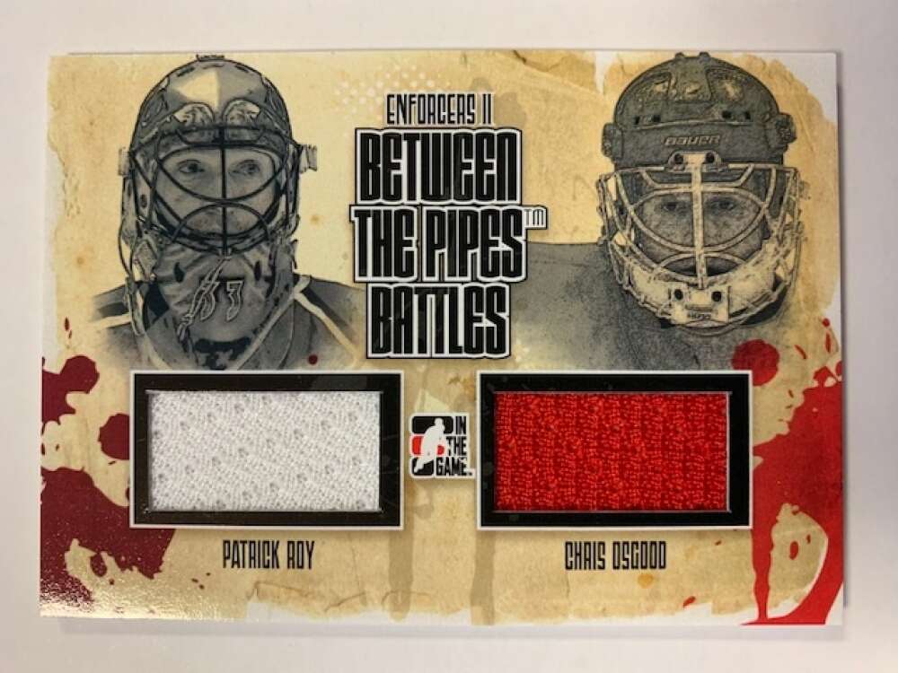 2013-14 In The Game Enforcers II Between the Pipes Battles Jersey Duals