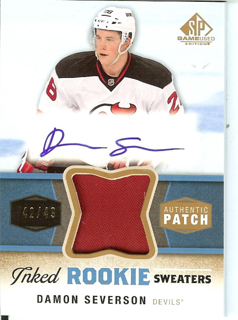 2014-15 Upper Deck SP Game Used Inked Rookie Sweaters Patches