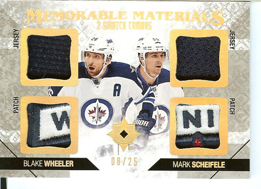 2014-15 Upper Deck Ultimate Collection Memorable Materials Two Swatch Combos