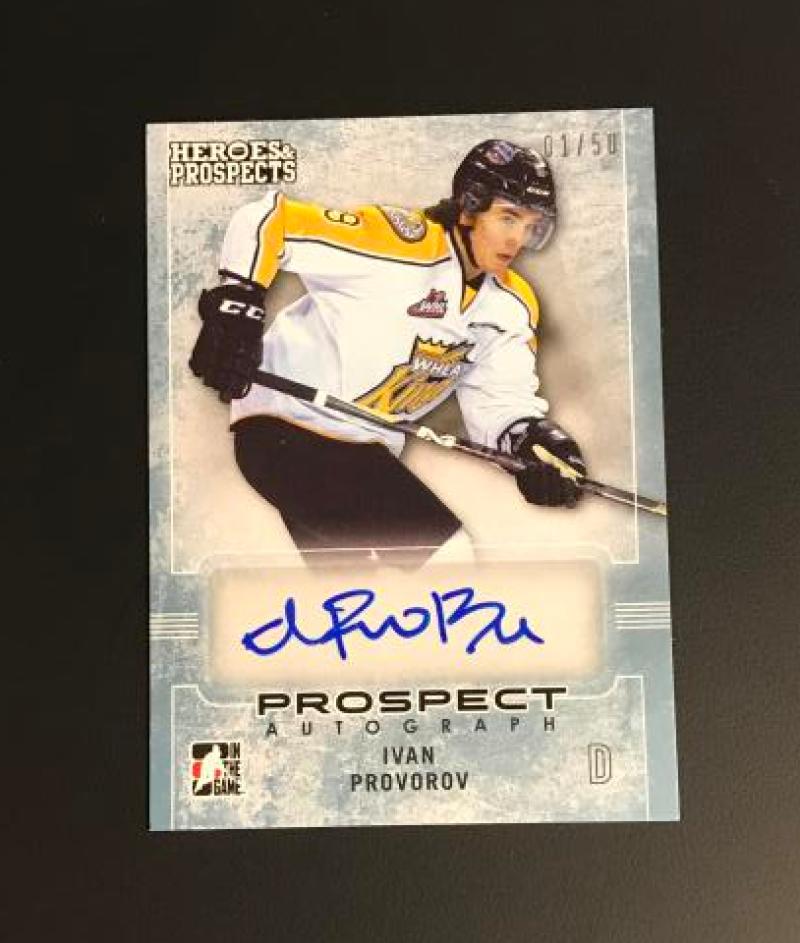 2014-15 Leaf In The Game Heroes and Prospects Draft Prospect Autographs Blue
