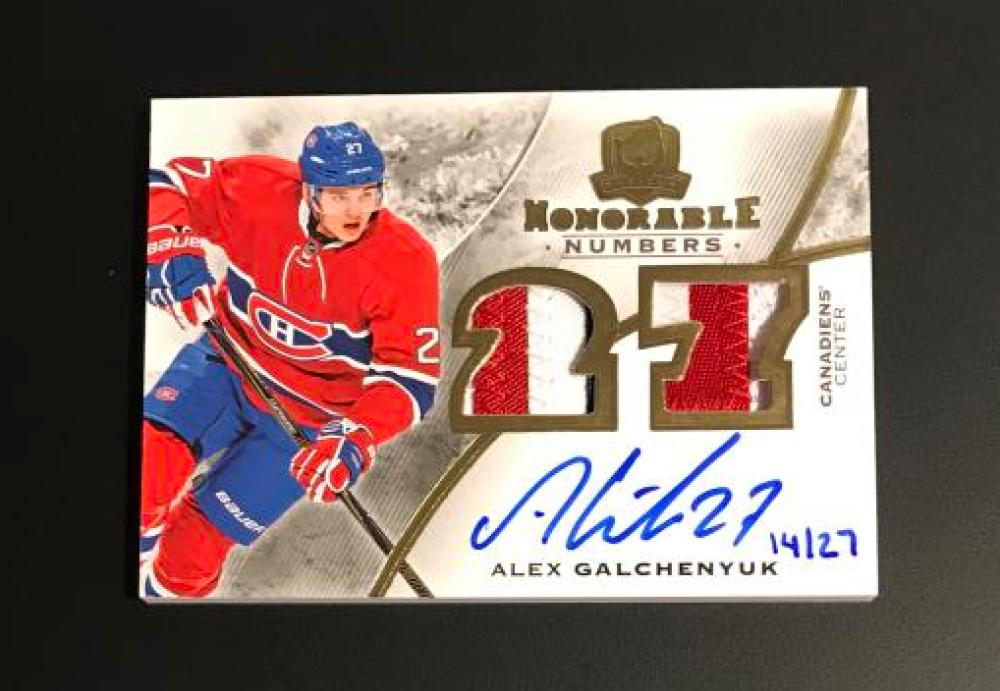 2015-16 Upper Deck The Cup Honorable Numbers Autograph Relics