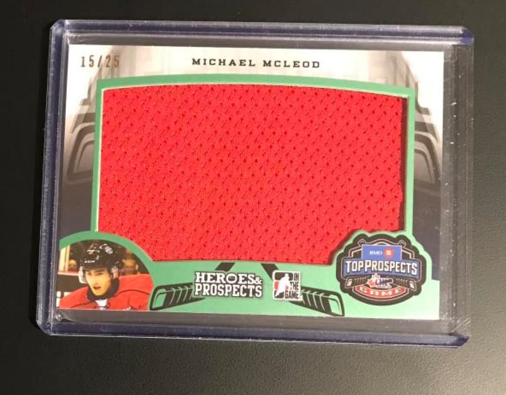2015-16 Leaf In The Game Heroes and Prospects Top Prospects Game Jersey Emerald