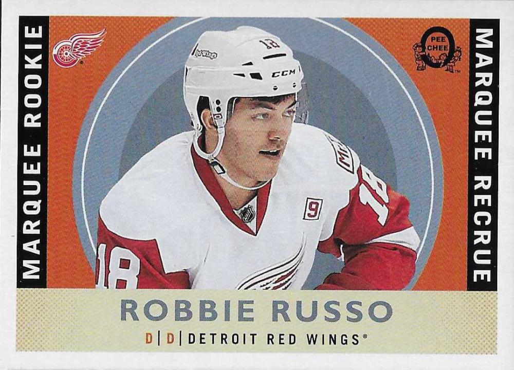2017-18 O-Pee-Chee Retro #524 Robbie Russo Detroit Red Wings Marquee Rookie