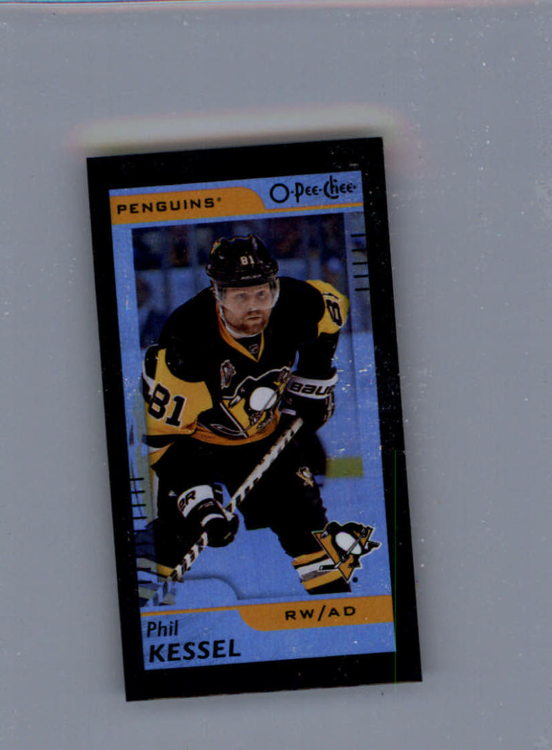 2017-18 O-Pee-Chee Mini Black Foil #M-4 Phil Kessel Pittsburgh Penguins NHL Hockey Card (Upper Deck)