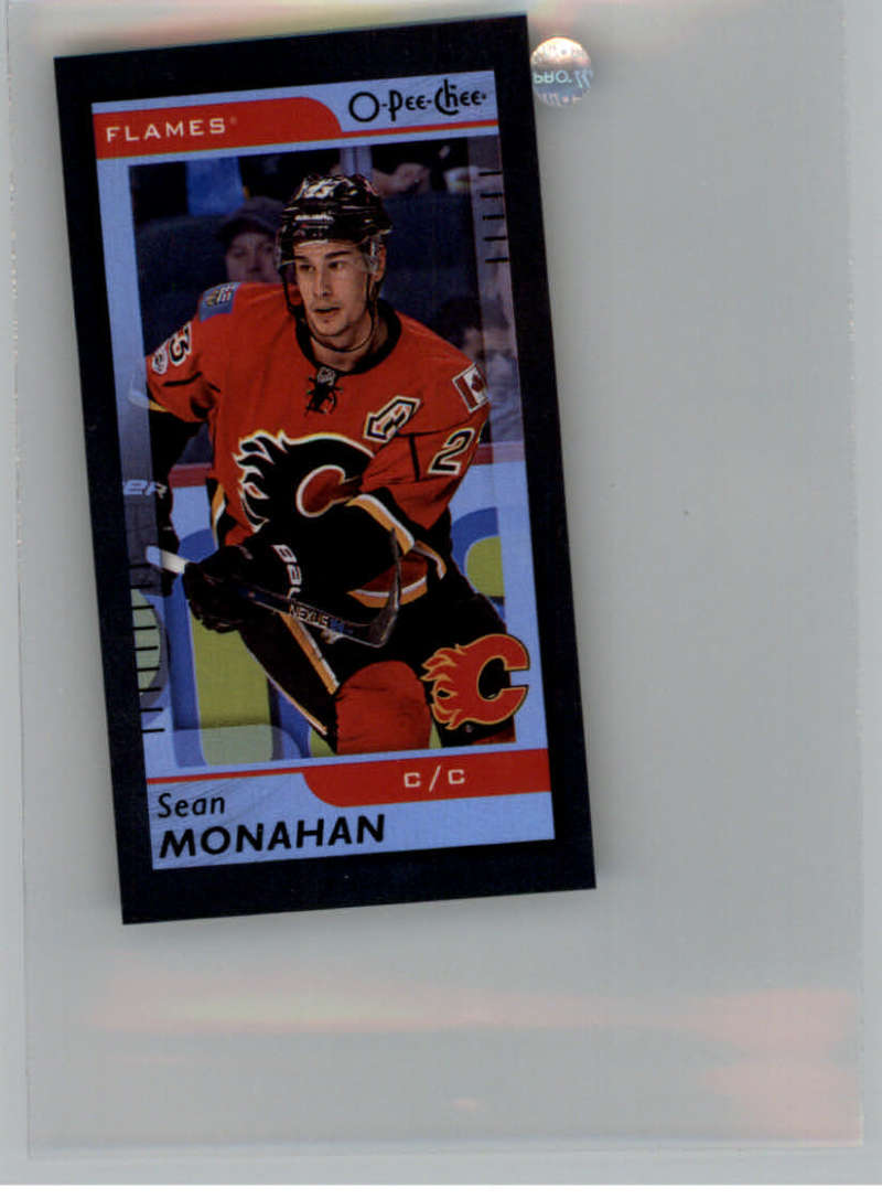 2017-18 O-Pee-Chee Mini Black Foil #M-7 Sean Monahan Calgary Flames NHL Hockey Card (Upper Deck)