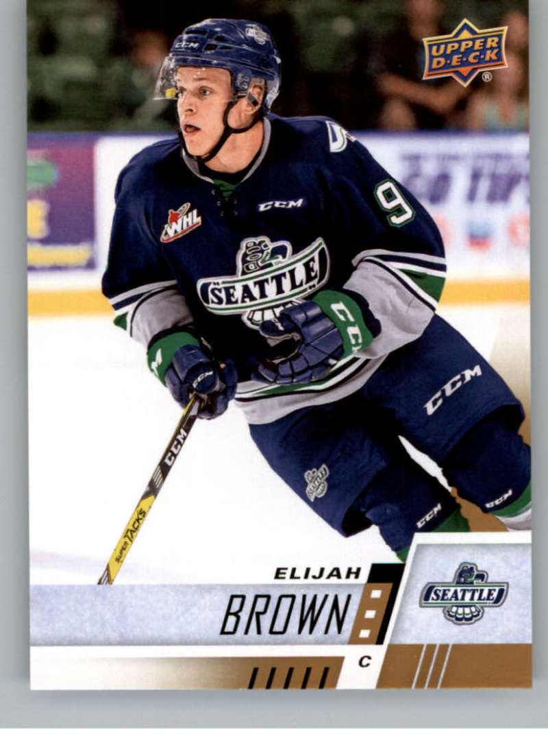 2017-18 Upper Deck CHL #53 Elijah Brown Seattle Thunderbirds Canadian Hockey League Card