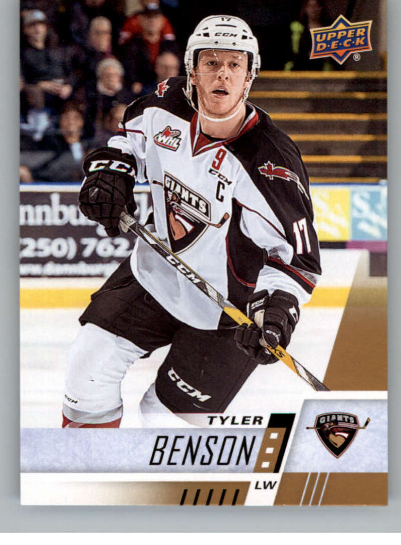 2017-18 Upper Deck CHL #81 Tyler Benson Vancouver Giants Canadian Hockey League Card