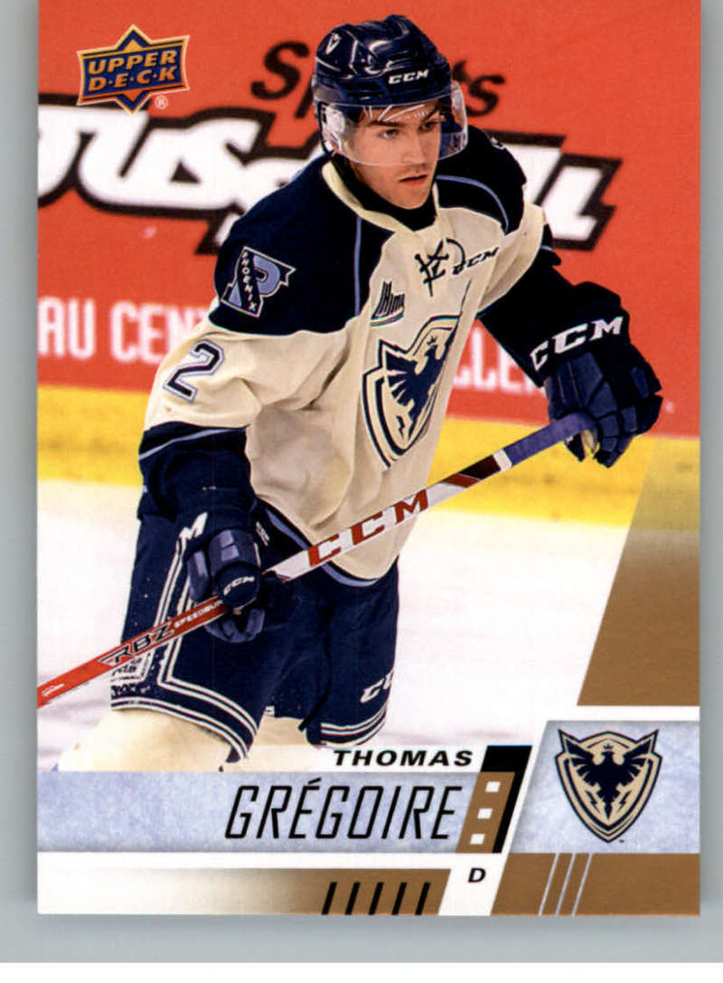 2017-18 Upper Deck CHL #135 Thomas Gregoire Sherbrooke Phoenix Canadian Hockey League Card