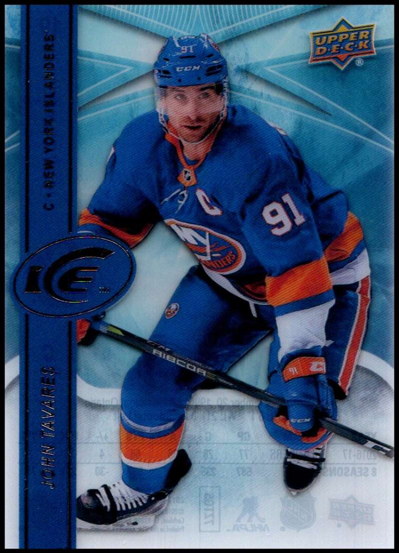 2017-18 UD Ice (Upper Deck) #19 John Tavares New York Islanders NHL Hockey Card