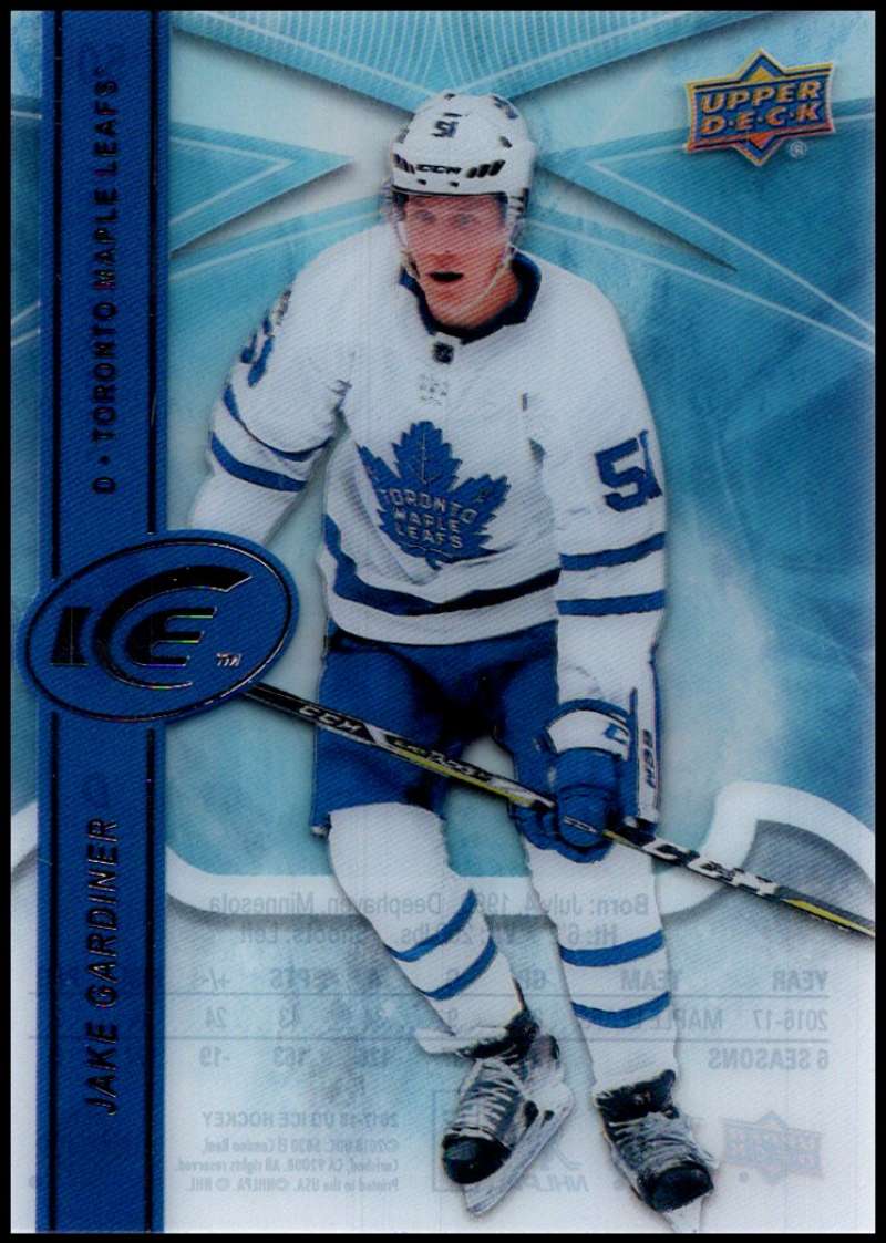 2017-18 UD Ice (Upper Deck) #50 Jake Gardiner Toronto Maple Leafs NHL Hockey Card