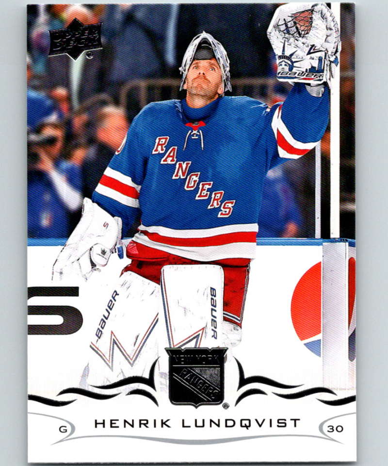 2018-19 Upper Deck #374 Henrik Lundqvist New York Rangers  NHL Hockey Trading Card