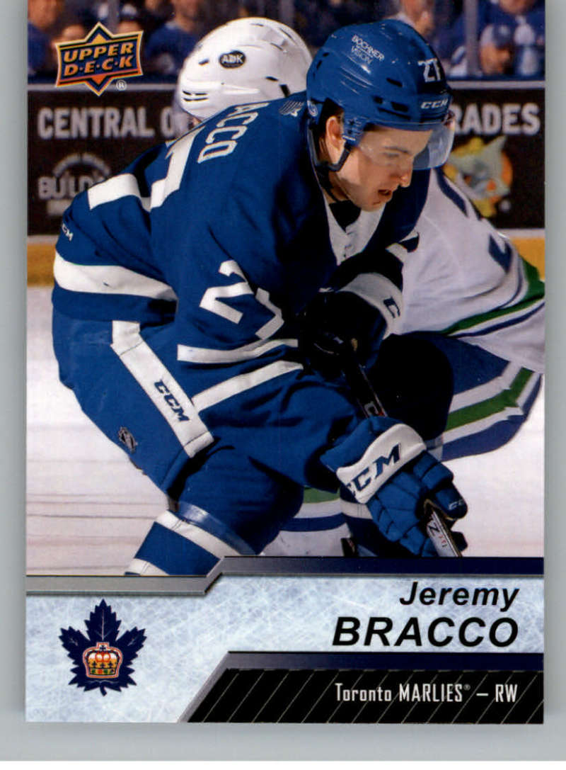 2018-19 Upper Deck AHL Hockey #53 Jeremy Bracco Toronto Marlies 