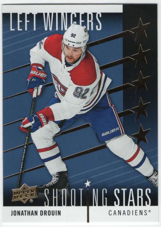 2019-20 Upper Deck Series One Shooting Stars - Left Wingers Hockey #SSL-10 Jonathan Drouin Montreal Canadiens Official N
