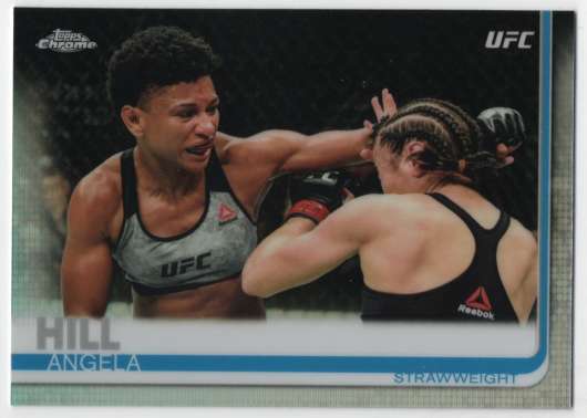 2019 Topps UFC Chrome Refractor Angela Hill #72 NM Strawweight