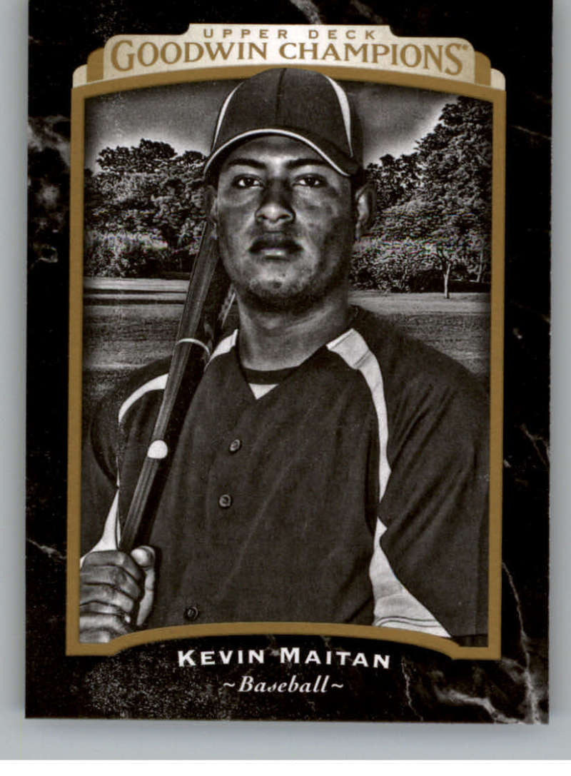 2017 Upper Deck Goodwin Champions #149 Kevin Maitan RC Rookie SP Baseball Black and White