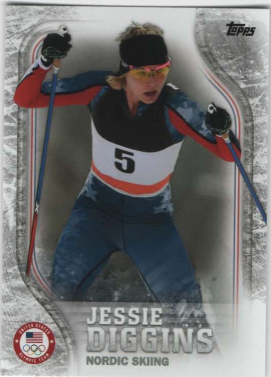2018 Topps US Winter Olympics Silver #USA-11 Jessie Diggins Nordic Skiing