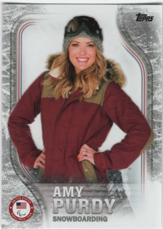 2018 Topps US Winter Olympics Silver #USA-28 Amy Purdy Snowboarding